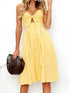 cutout-smocked-sweetheart-neck-cami-dress Sophia's Trends - Sophia's Style-Gold-XL